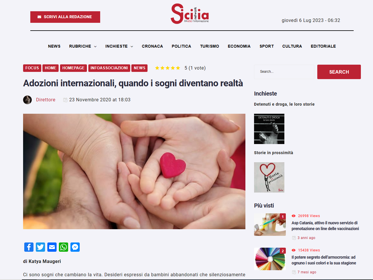 SICILIA NETWORK – 23 NOVEMBRE 2020